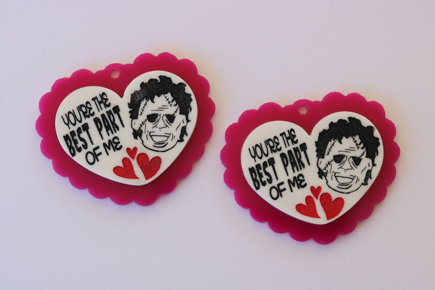 Bloody Valentine Horror Heart Earrings