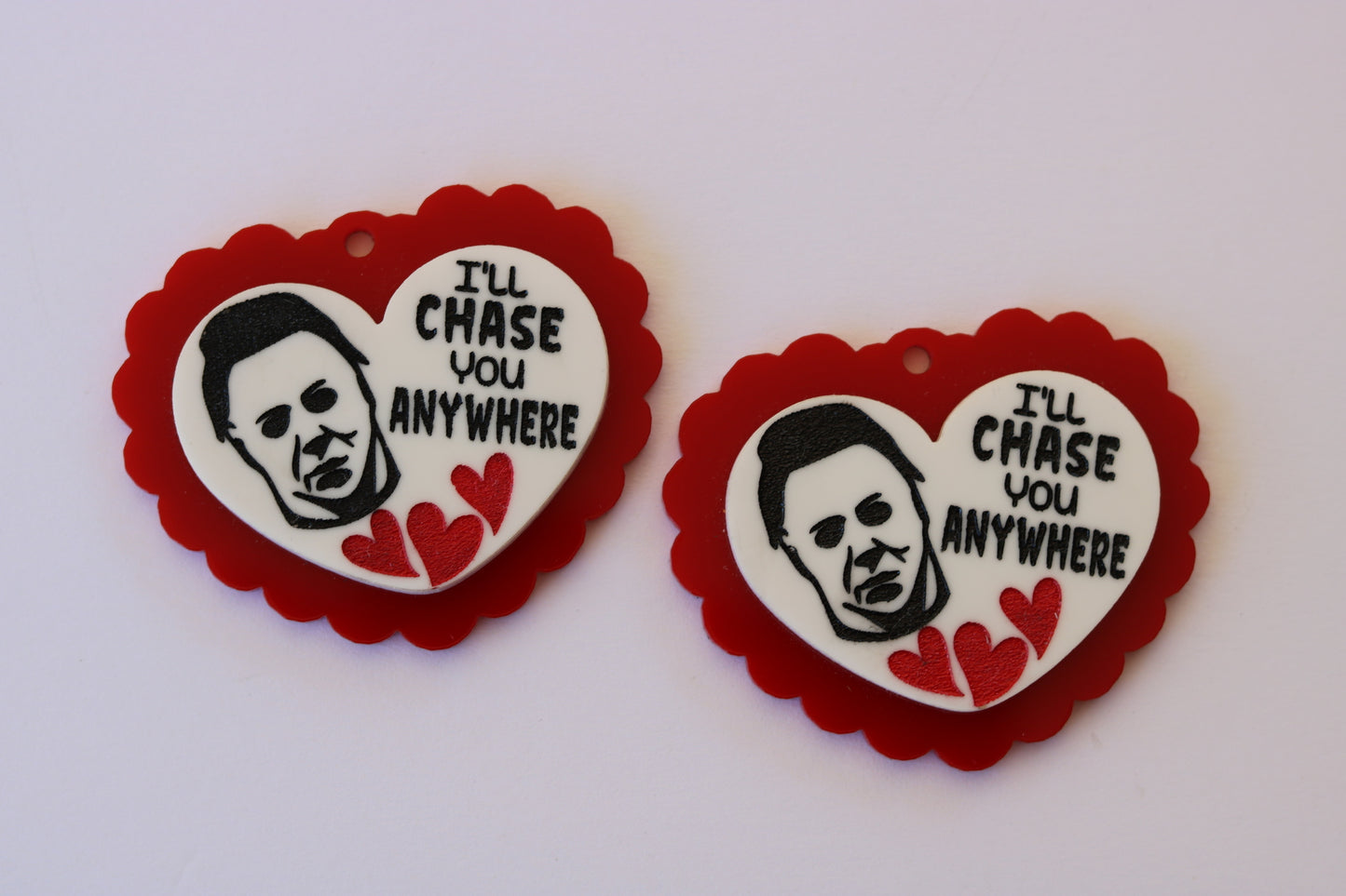 Bloody Valentine Horror Heart Earrings