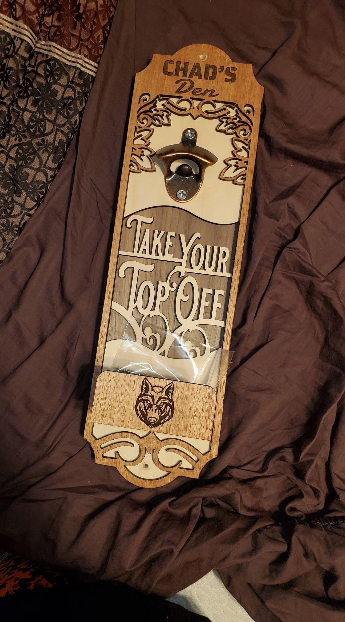 Bottle wall opener