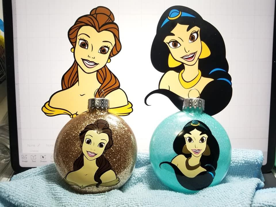 Disney Glitter Ornaments