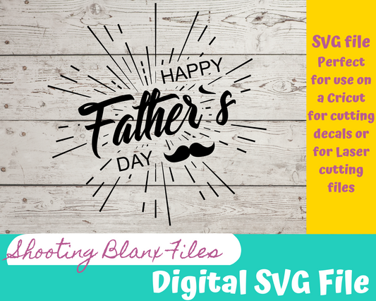 Happy Father's Day Burst SVG