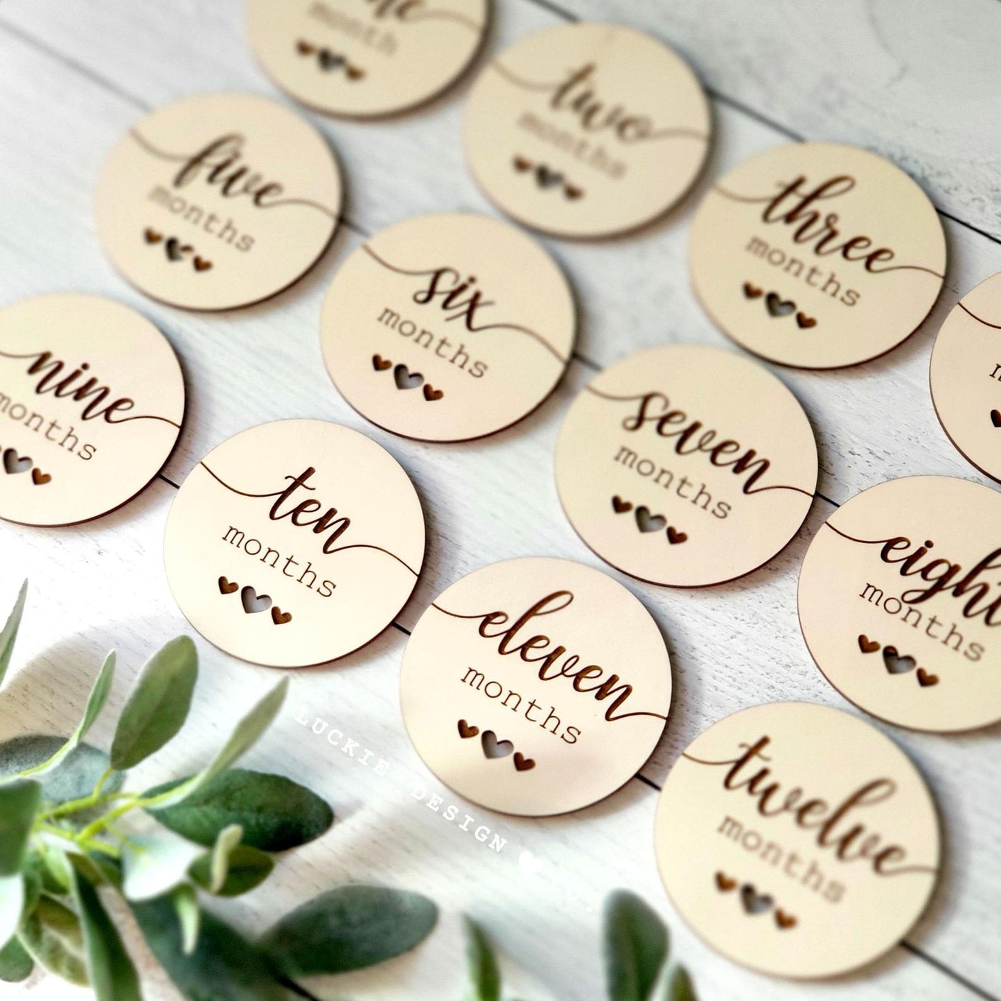 Milestone Disc wooden Customizable