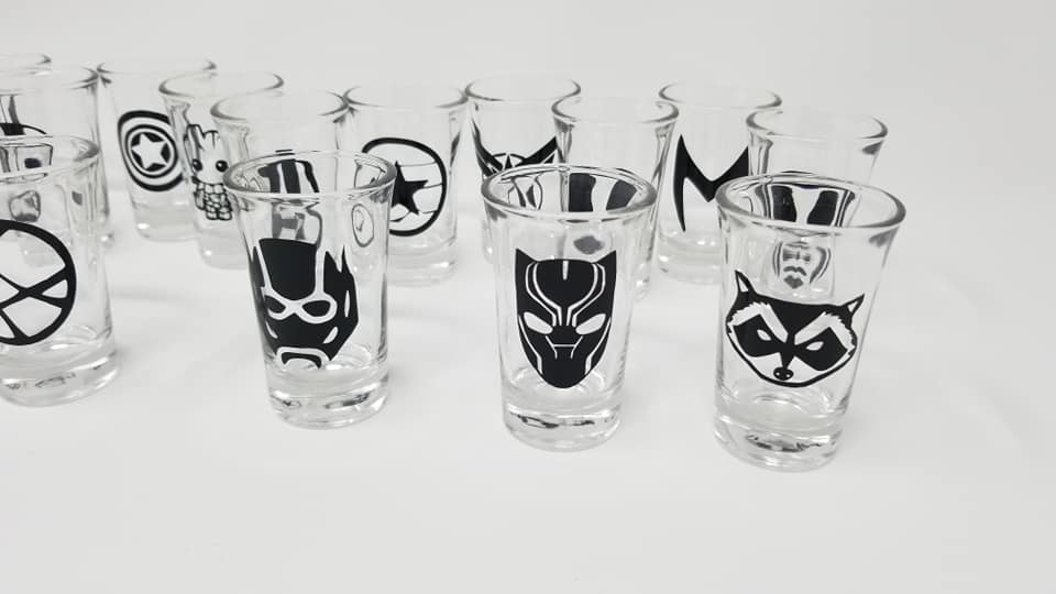 Avengers shot glasses 
