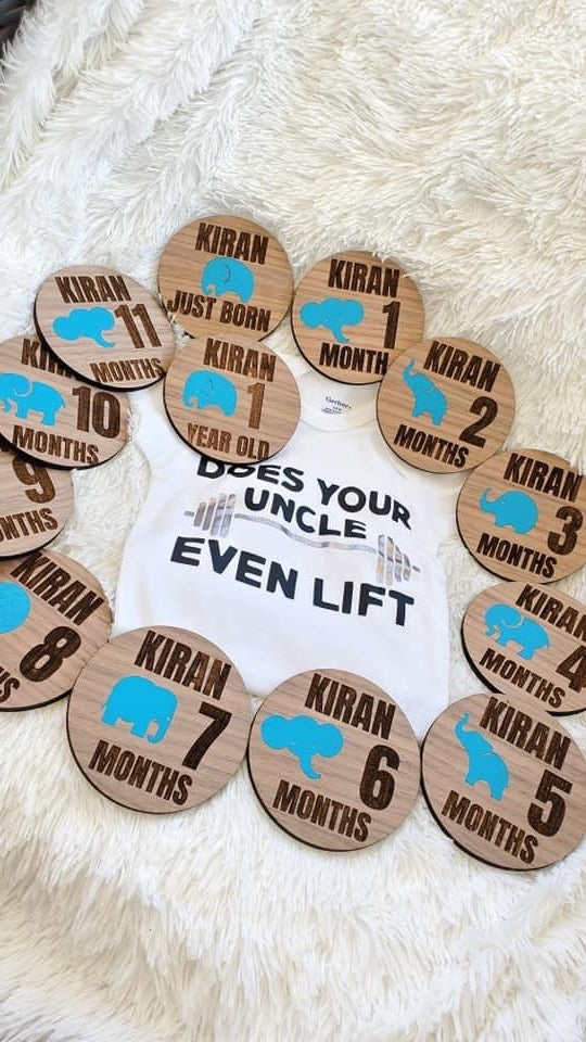 Milestone Disc wooden Customizable
