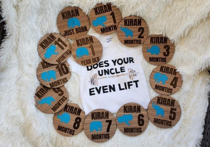 Milestone Disc wooden Customizable