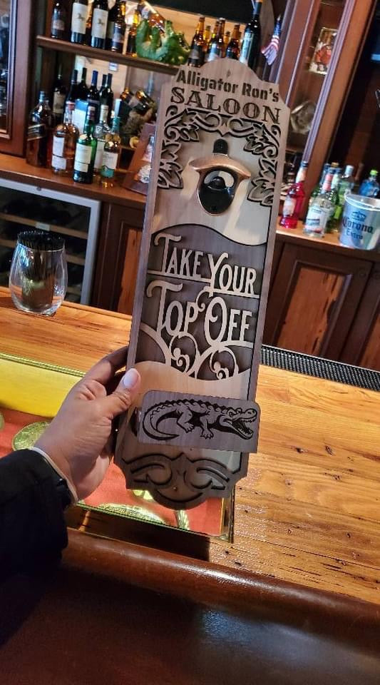 Bottle wall opener