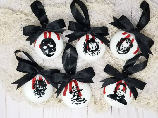 Horror Christmas Ornament Set—Six Iconic Characters