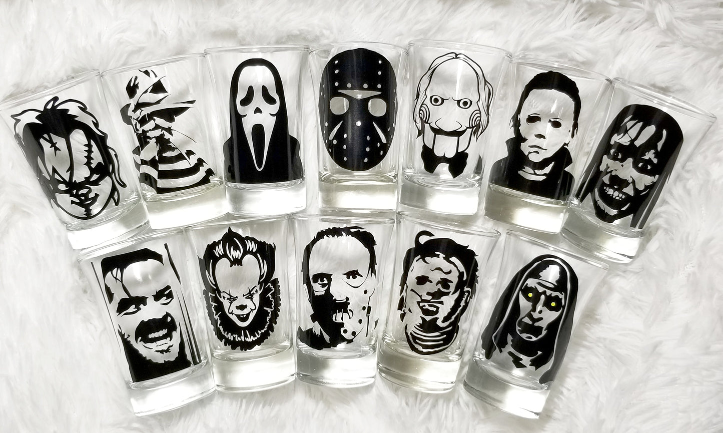 horror movie shot glasses