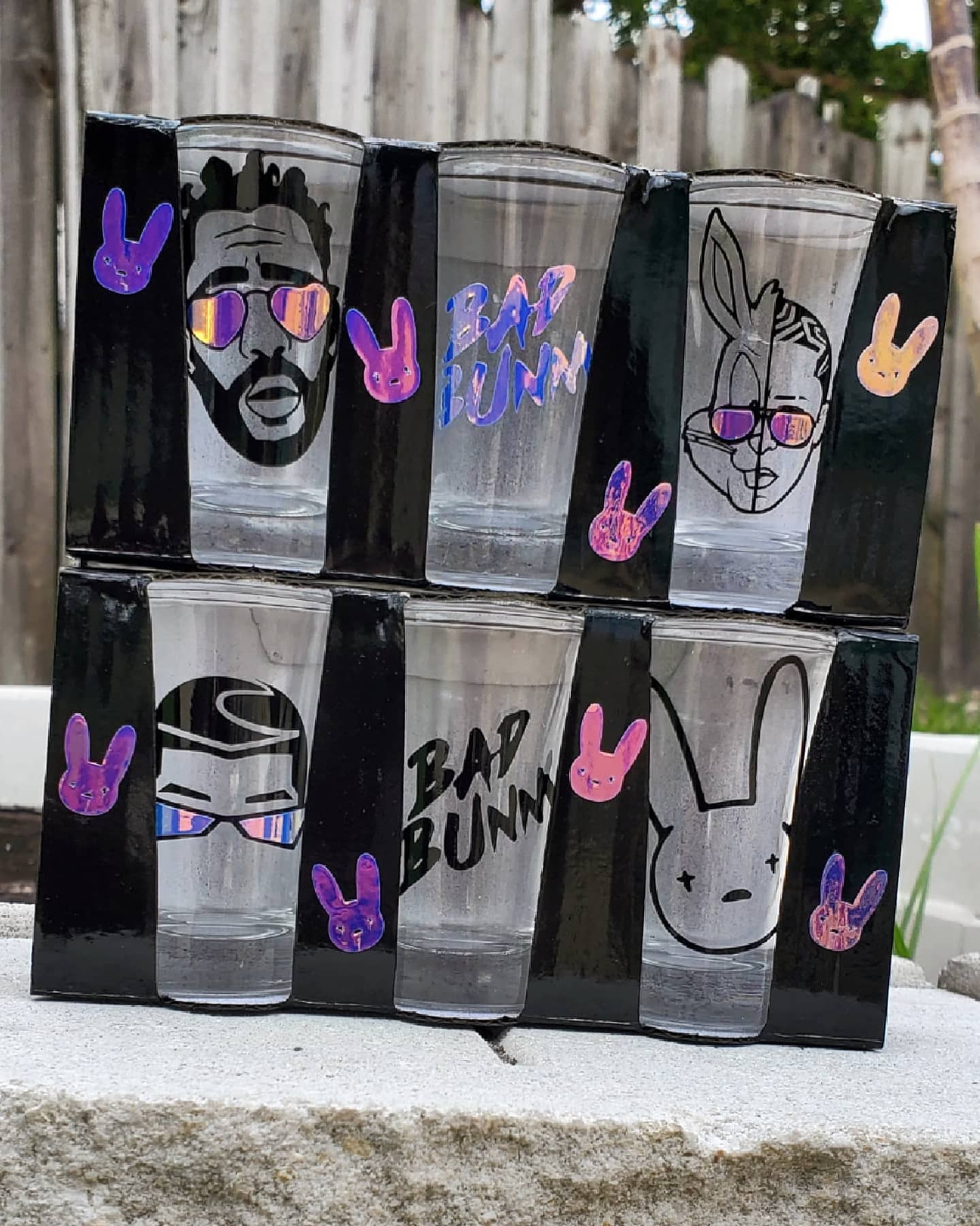 Bad Bunny Custom Shot Glasses
