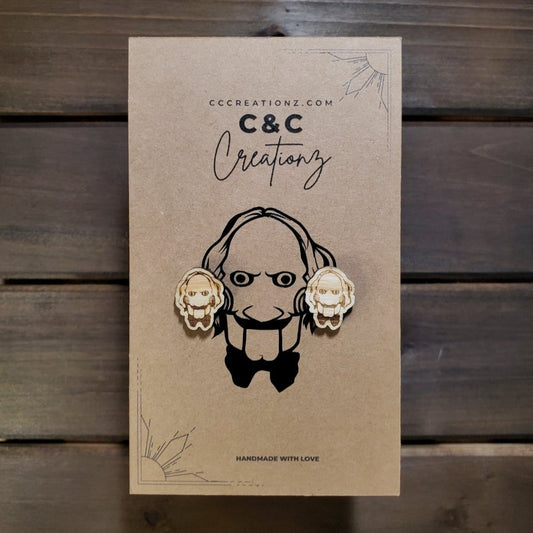 Saw - Jig Saw Wood Horror Earrings