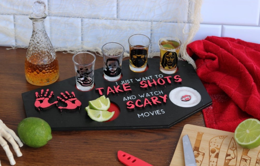 Horror shot tray