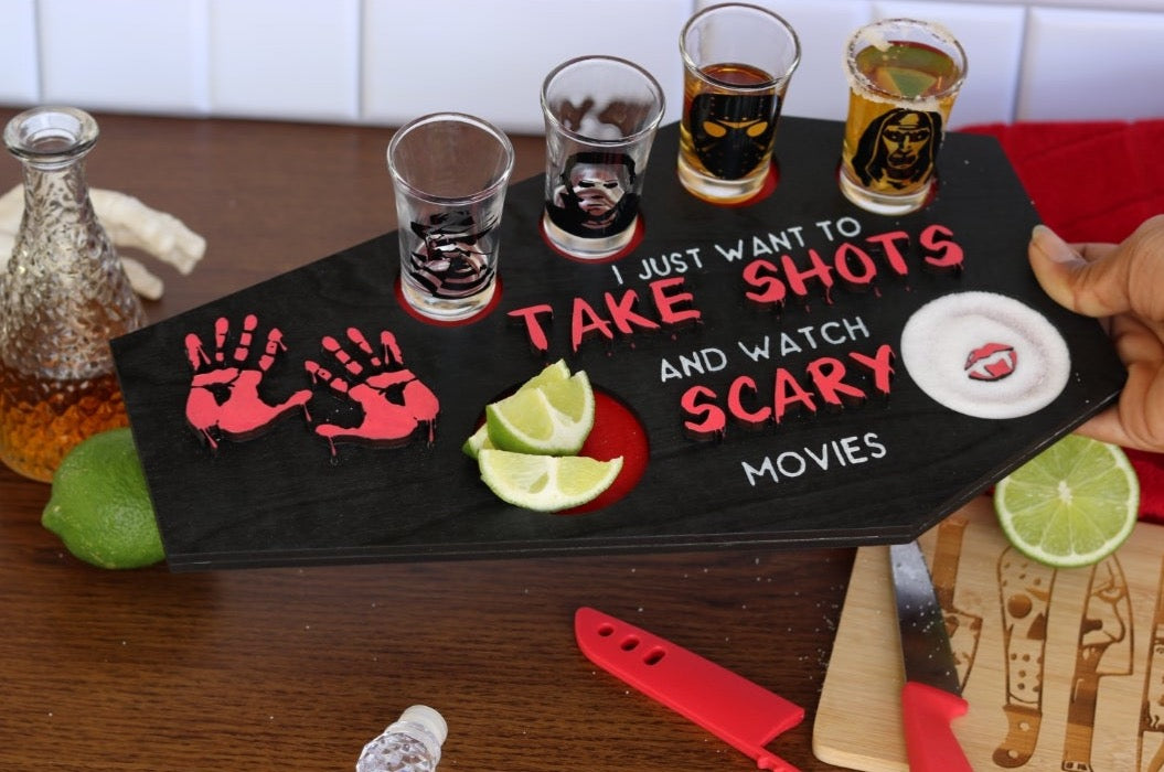 Horror shot tray