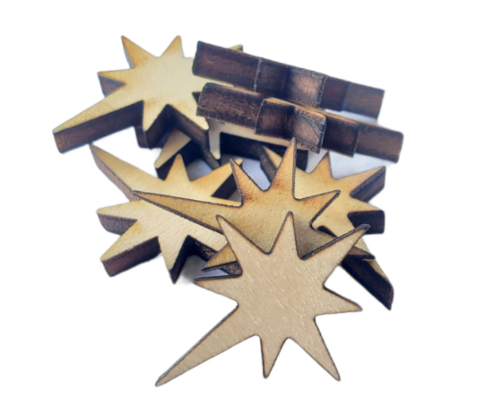 Unfinished Blank Wood earrings/ Cutouts /star burst/ party décor/ wall décor/ Earring Jewelry Blank Shape