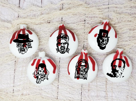 Pick and choose Horror Christmas Ornaments