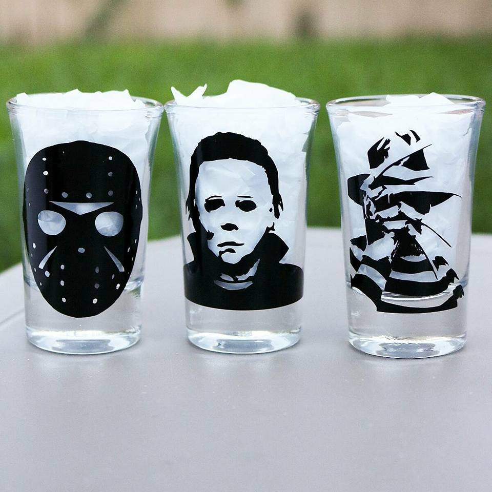 Freddy, Jason & Michael Myers Shot Glass Set – 3-Piece Horror Barware — Glassware photo 3