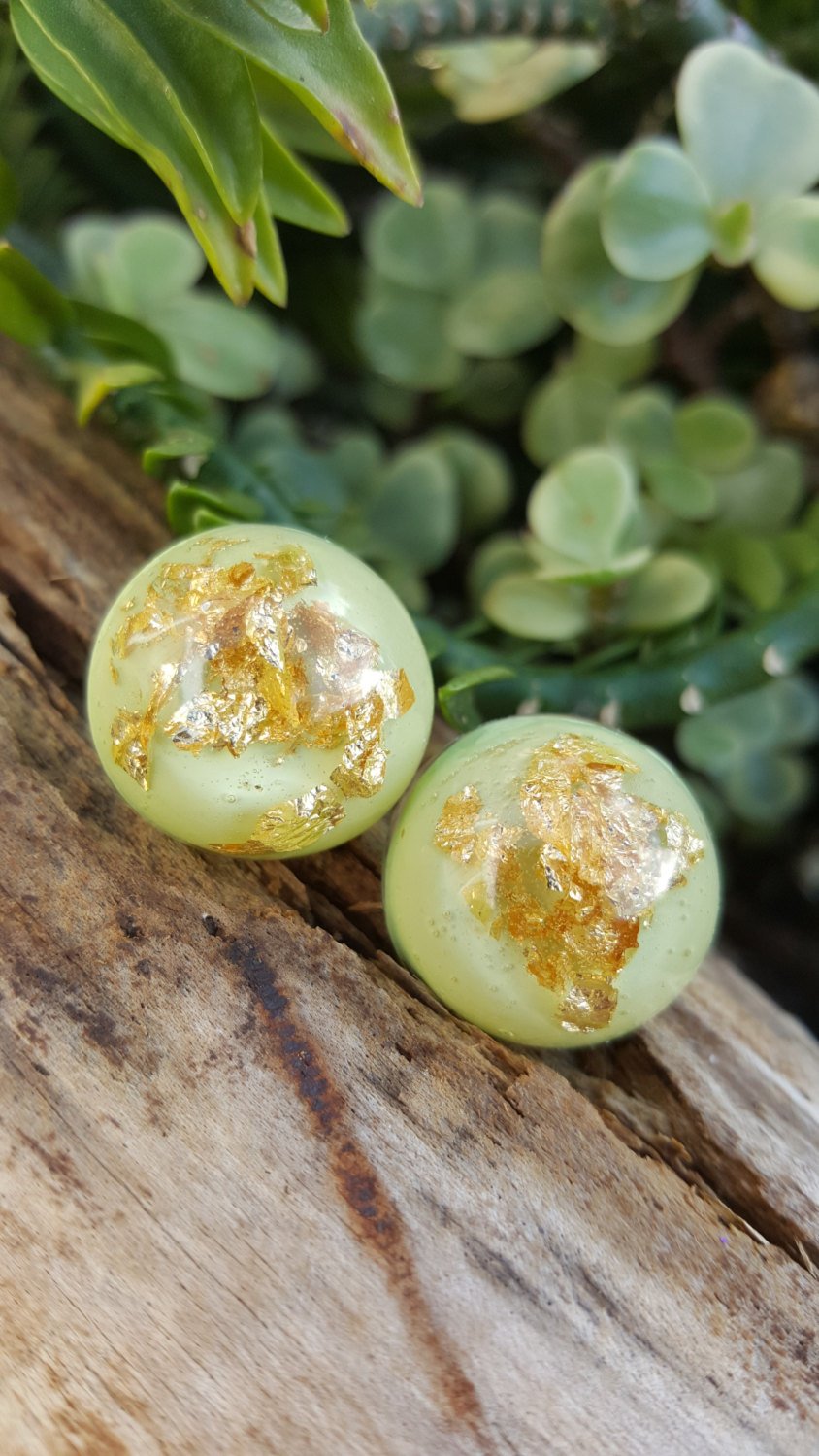 Gold Foil Resin Color Pop Earrings - CCCreationz