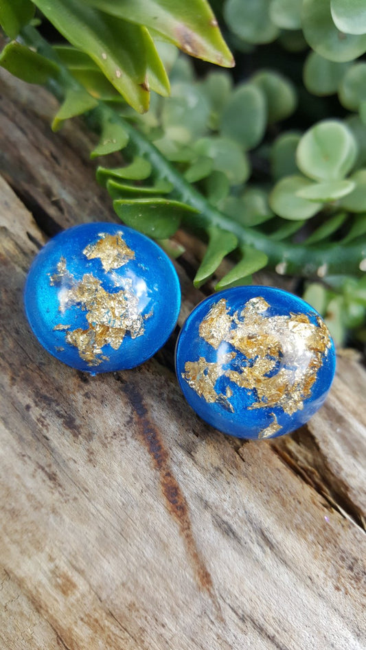 Gold Foil Resin Color Pop Earrings - CCCreationz