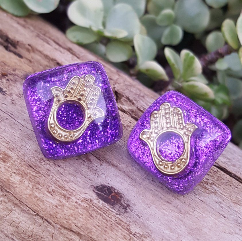 Hamsa Earrings, Chakras, Mudras, Yoga, Gift for Her, Personalized Gift, Buddha Earrings - CCCreationz