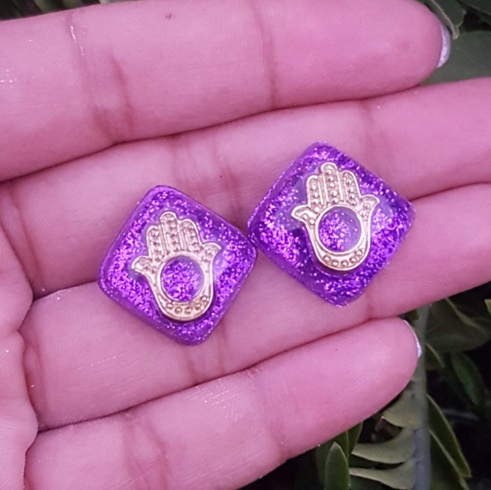 Hamsa Earrings, Chakras, Mudras, Yoga, Gift for Her, Personalized Gift, Buddha Earrings - CCCreationz