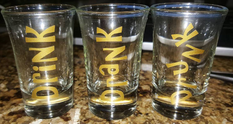 Drink / Drank / Drunk / Shot glasses / custom shot glasses / shot glass set , funny shot glass - CCCreationz