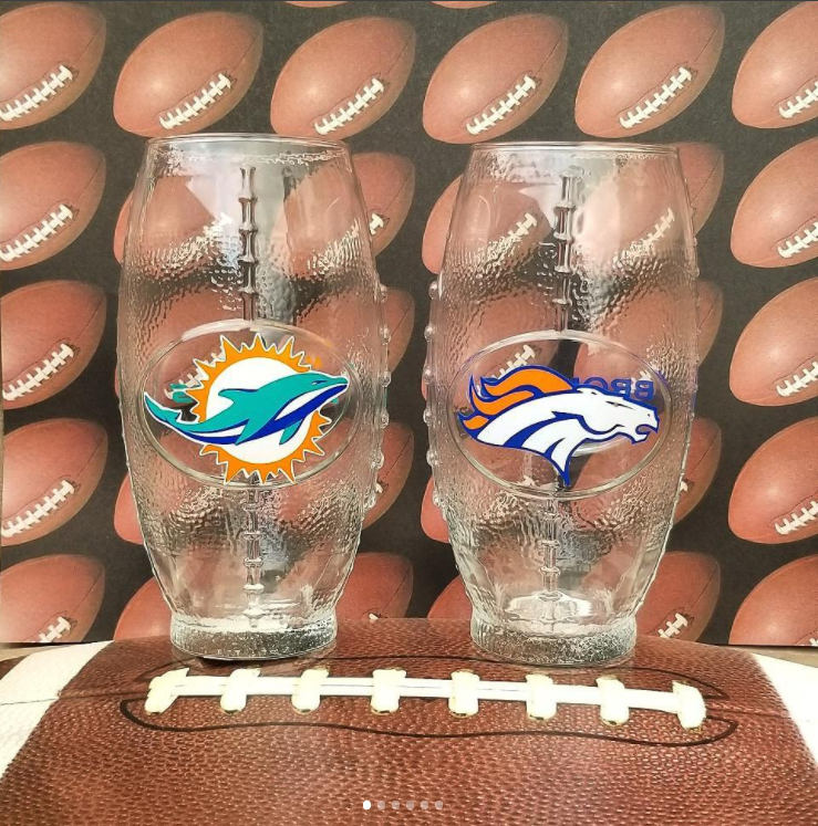 Football Custom Glasses - CCCreationz