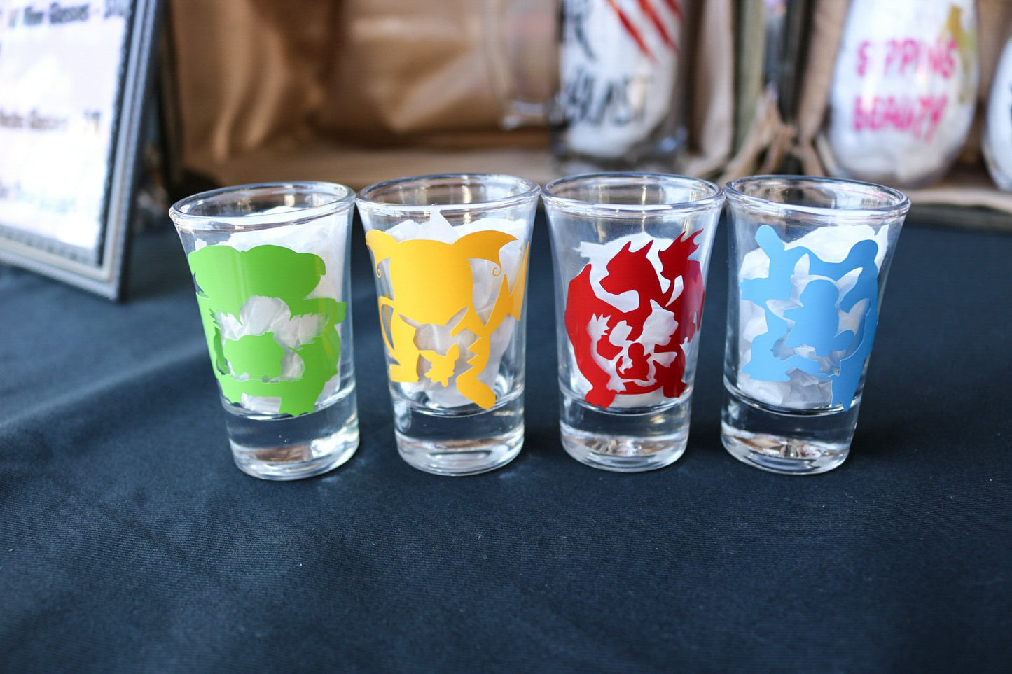 Pokemon go Shot glass set, Charmander, Pokemon gifts, for him, Pokeball, Pokeballs - CCCreationz