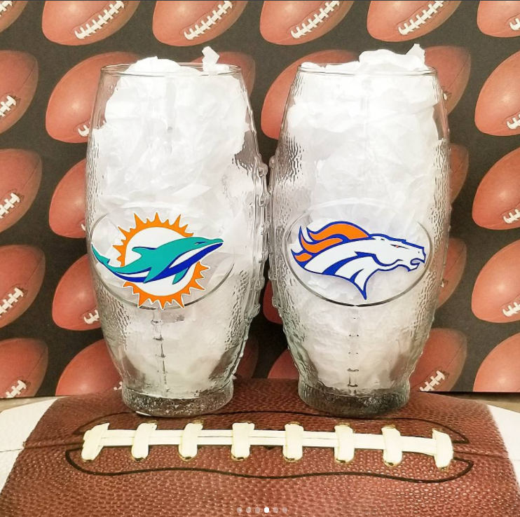 Football Custom Glasses - CCCreationz