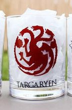 Game of Thrones Rocks Glass set, Stark, Lannister, Targaryen, Baratheon, Game of Thrones Gift - CCCreationz