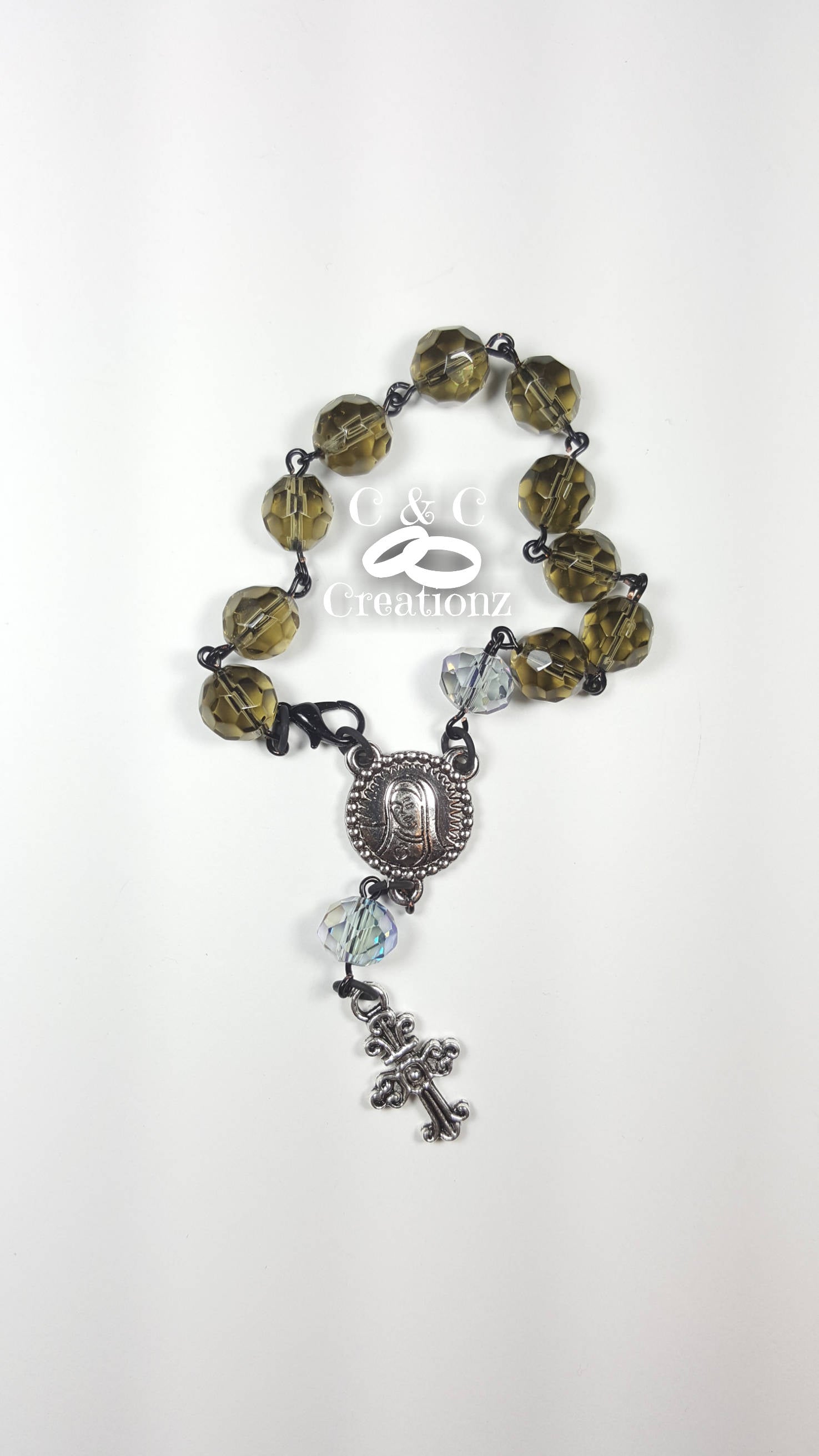 Custom-made 10K Gold Diamond Baby Cherub Angel Rosary Pendant – ASSAY