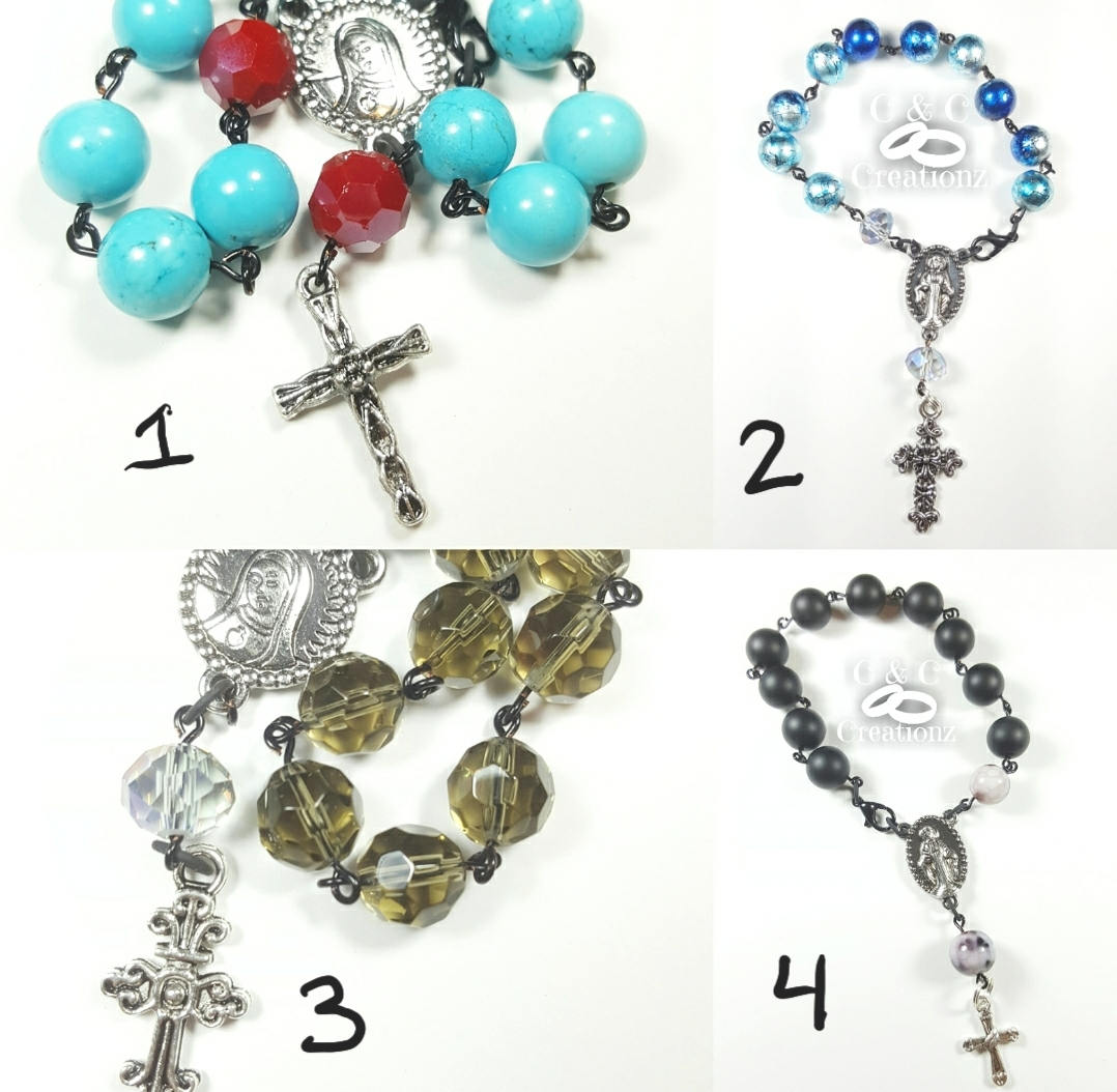 Rosary, Crucifix, Protection, Communion Gift, Cross Jewelry, Custom Rosary, Gift for her - CCCreationz