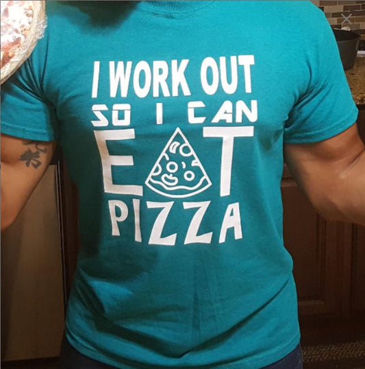 Custom Workout tee/ Personalized workout tee/ workout t-shirt/ pizza tee - CCCreationz
