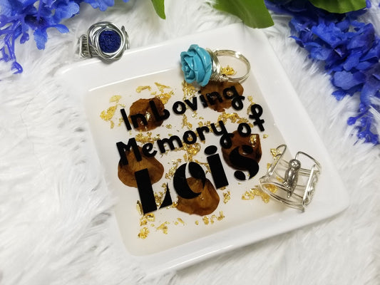 Ring Dish, Memory Keeper, Cremation, In loving memory, Loss of a loved one, Grieving gift - CCCreationz