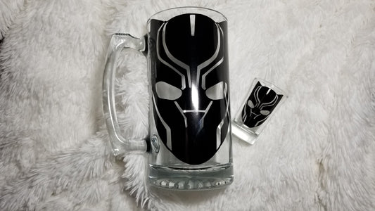 Black Panther Beer Mug, Marvel gift, Black Panther gift, Beer Mug, Personalize gift, gift for him - CCCreationz