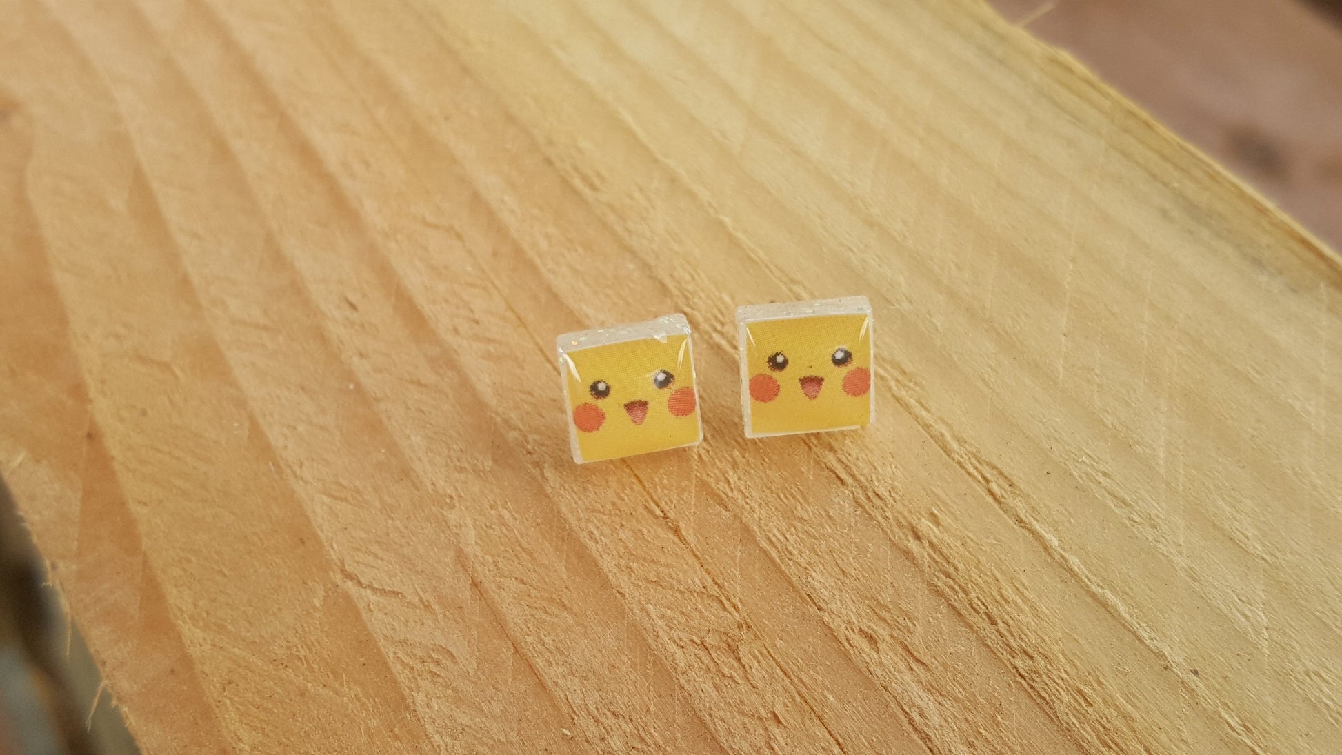 Pikachu earrings, Pokemon Earrings, Pokemon Jewelry, Pikachu gift, Pokemon gift, Pickachu stud - CCCreationz
