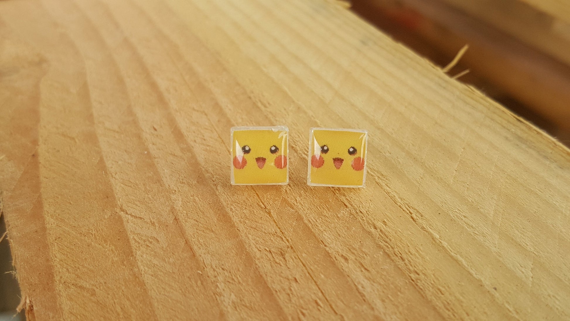 Pikachu earrings, Pokemon Earrings, Pokemon Jewelry, Pikachu gift, Pokemon gift, Pickachu stud - CCCreationz