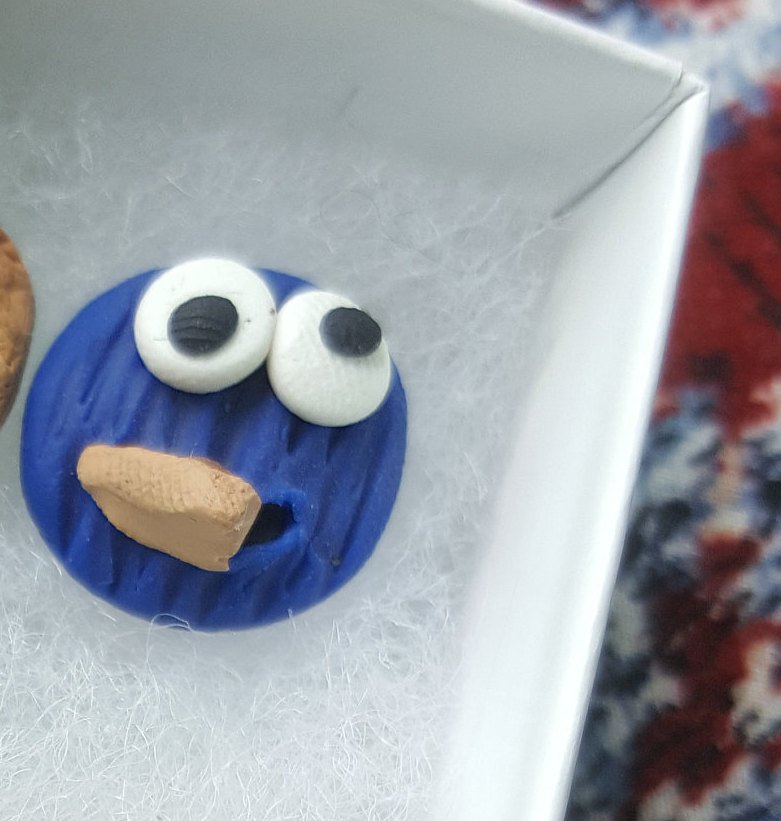 Cookie Monster earrings, Clay earrings, Cookie earrings, Disney Earrings - CCCreationz