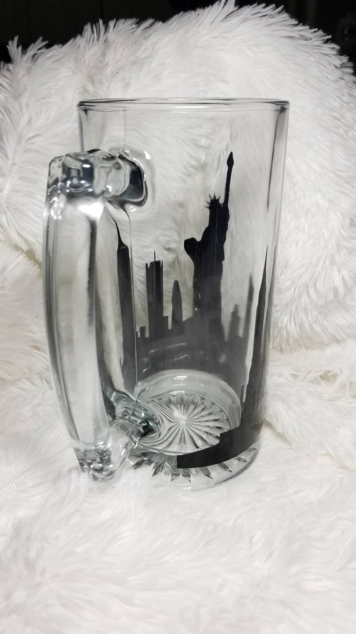 Mew York City Skyline 28oz Beer Mug - CCCreationz