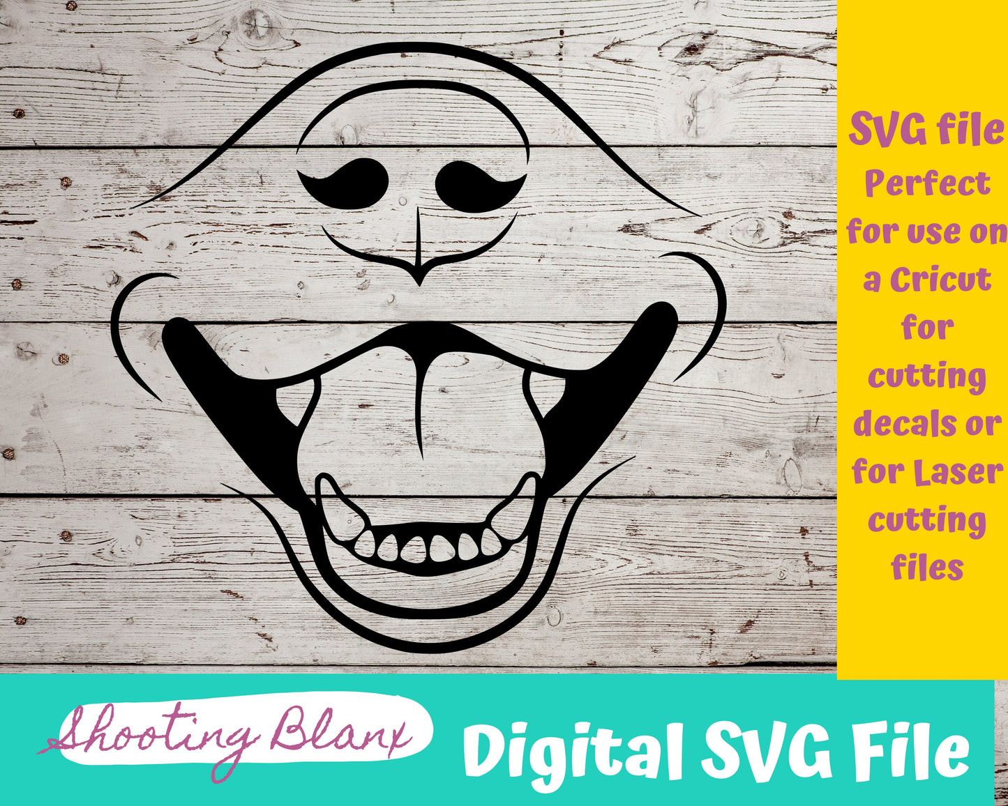 Bull Dog  Mouth SVG file perfect for Cricut, Cameo, or Silhouette also for laser engraving Glowforge, half face, mask, sublimation