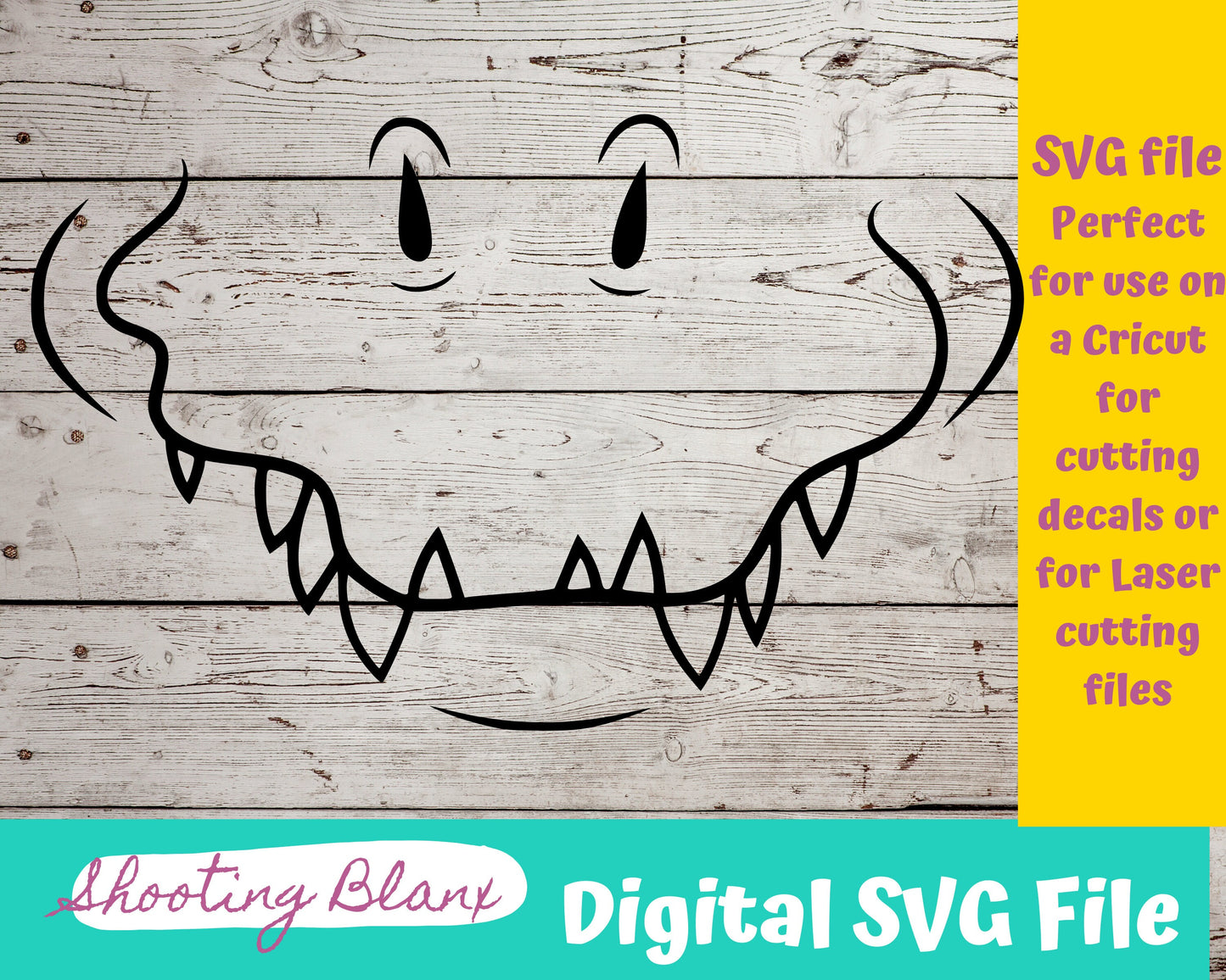 Tiger Mouth SVG file perfect for Cricut, Cameo, or Silhouette also for laser engraving Glowforge, half face, mask, sublimation