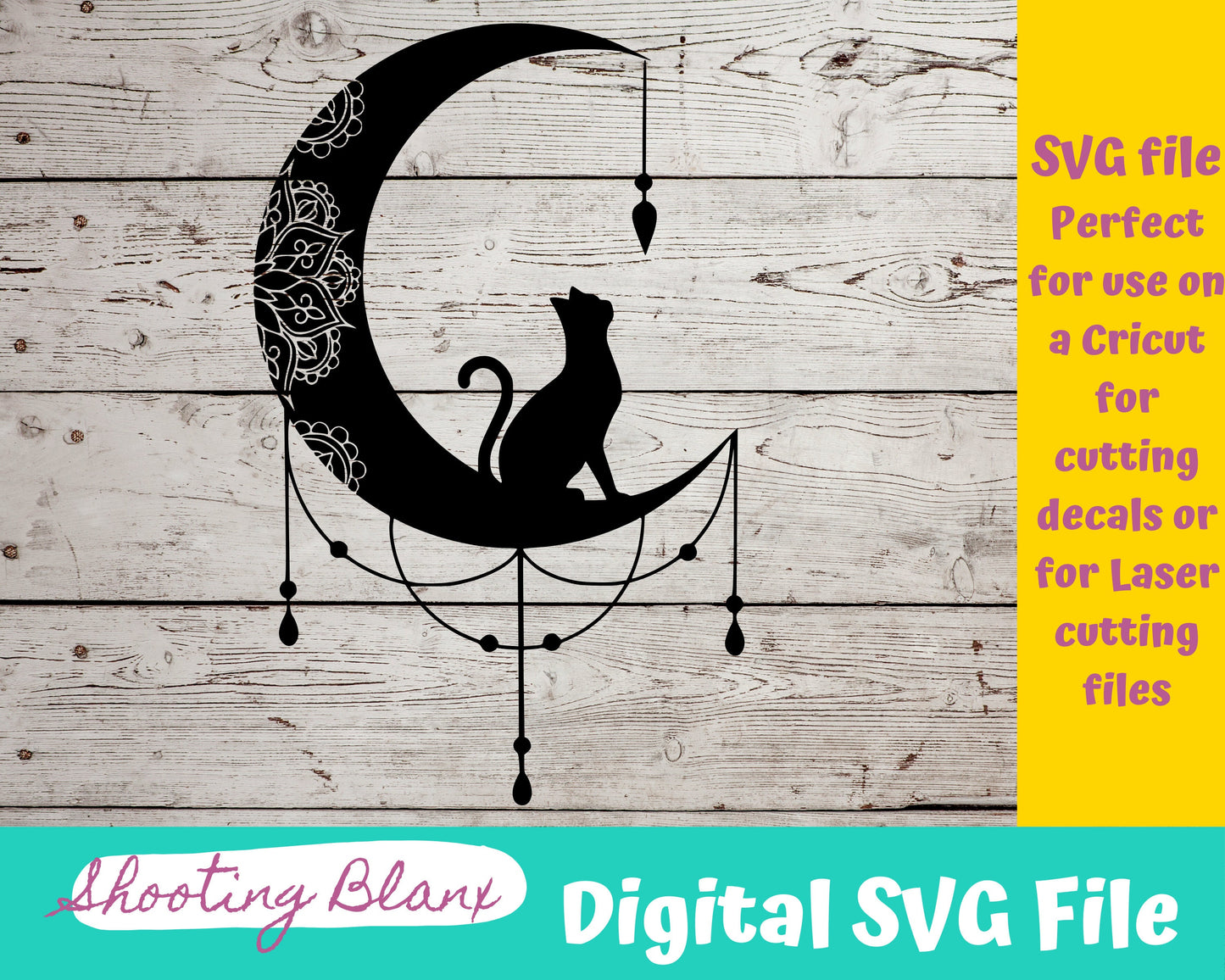Moon Mandela Bundle SVG files perfect for Cricut, Cameo, or Silhouette also for laser engraving Glowforge, Wedding, Fancy