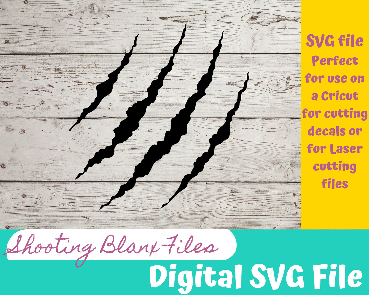 Claw Scratches bundle SVG files perfect for Cricut, Cameo, or Silhouette also for laser engraving Glowforge, Freddy, Eagle