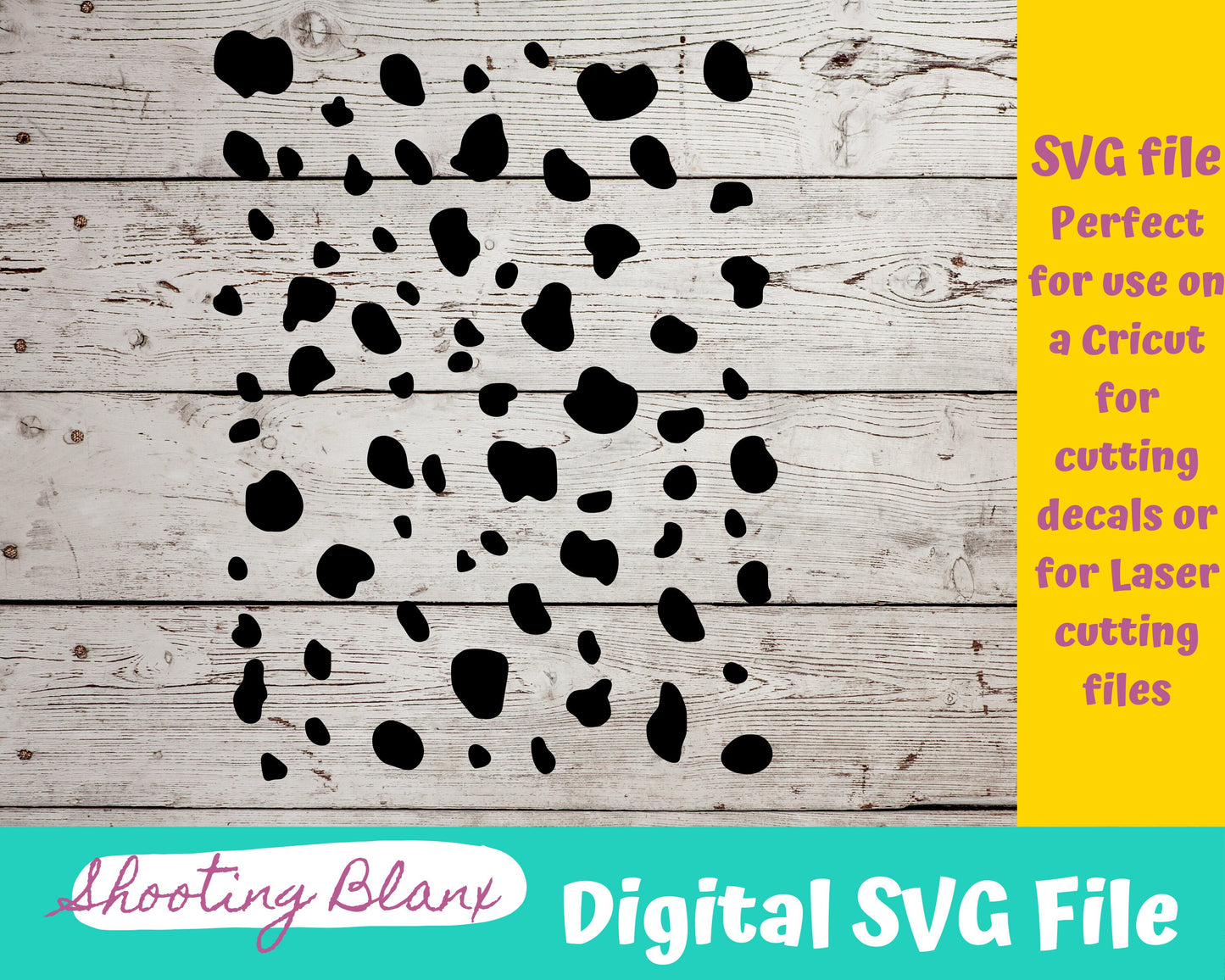 Dalmatian Pattern SVG files perfect for Cricut, Cameo, or Silhouette also for laser engraving Glowforge, print, tumbler