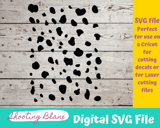 Dalmatian Pattern SVG files perfect for Cricut, Cameo, or Silhouette also for laser engraving Glowforge, print, tumbler