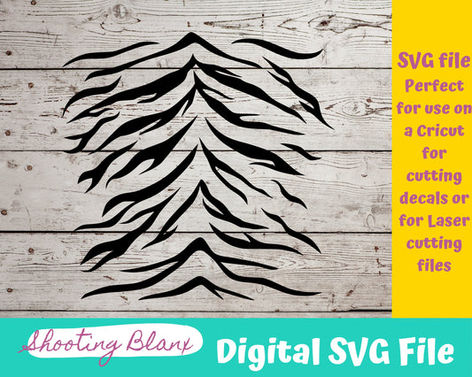 Tiger Pattern SVG files perfect for Cricut, Cameo, or Silhouette also for laser engraving Glowforge, print, tumbler