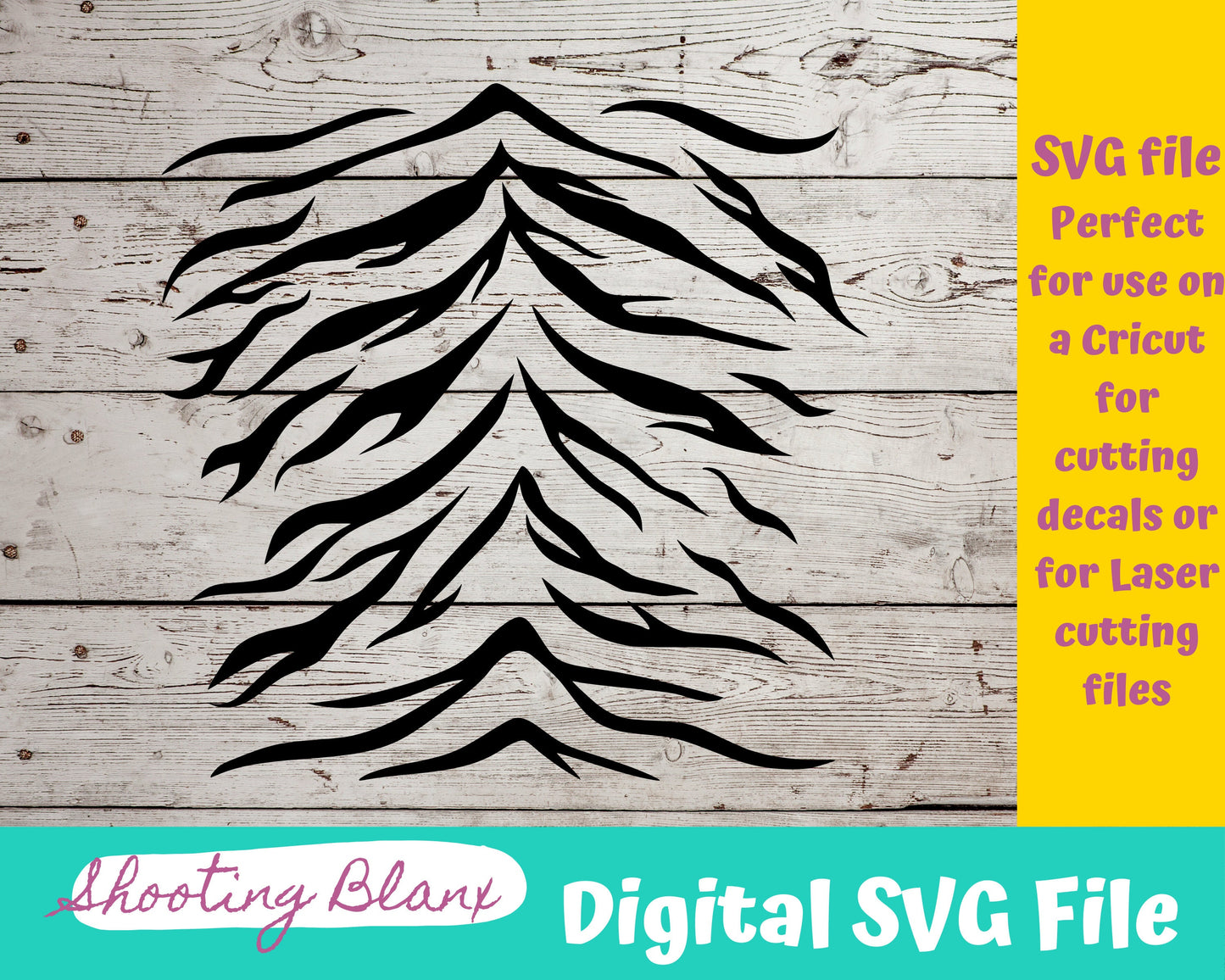 Tiger Pattern SVG files perfect for Cricut, Cameo, or Silhouette also for laser engraving Glowforge, print, tumbler