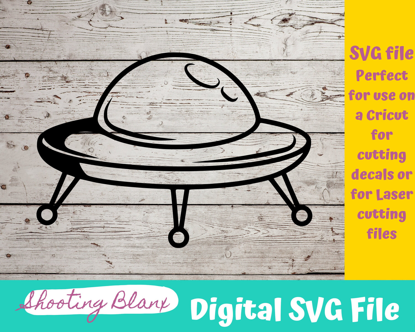 Outer Space Space Ship SVG files perfect for Cricut, Cameo, or Silhouette also for laser engraving Glowforge, planets, galaxy