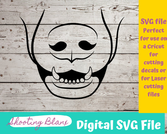 Doberman Dog Mouth SVG file perfect for Cricut, Cameo, or Silhouette also for laser engraving Glowforge, half face, mask, sublimation
