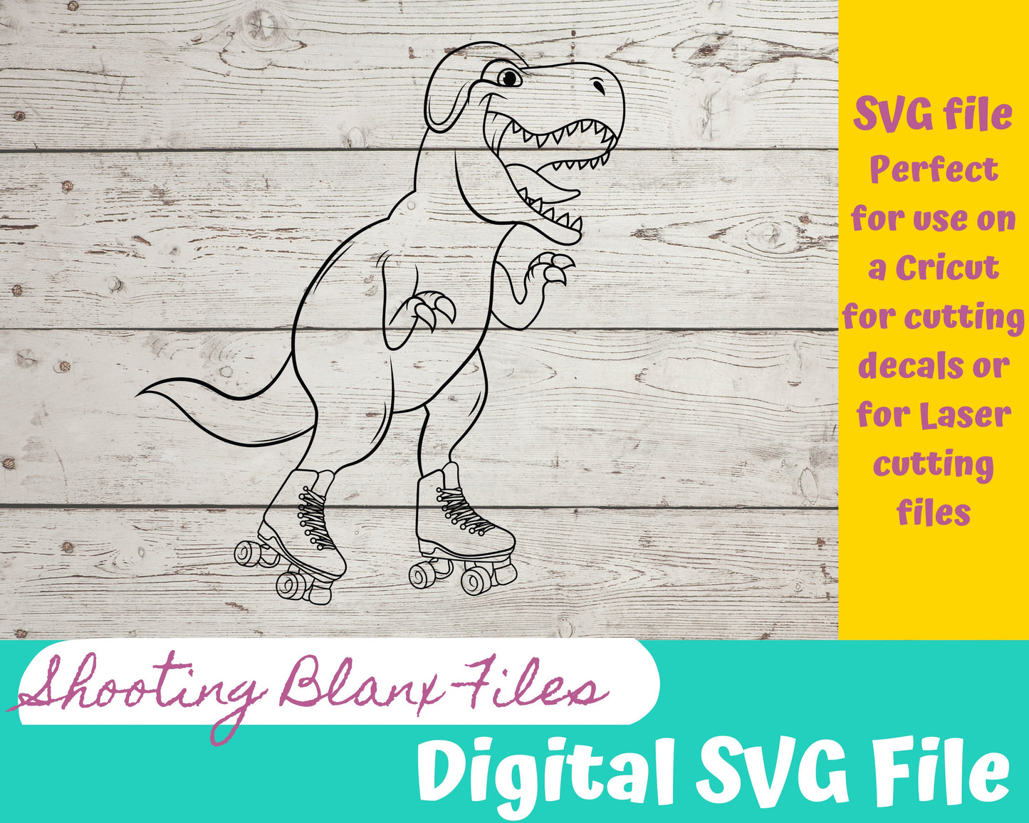 T-rex Dino bundle SVG files perfect for Cricut, Cameo, or Silhouette also for laser engraving Glowforge, Jurassic, Ice Age