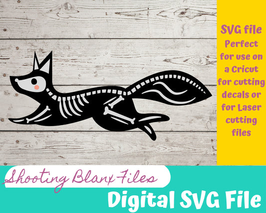 Squirrel Skeleton SVG file perfect for Cricut, Cameo, or Silhouette also for laser engraving Glowforge, Scary, Halloween, animal, bird