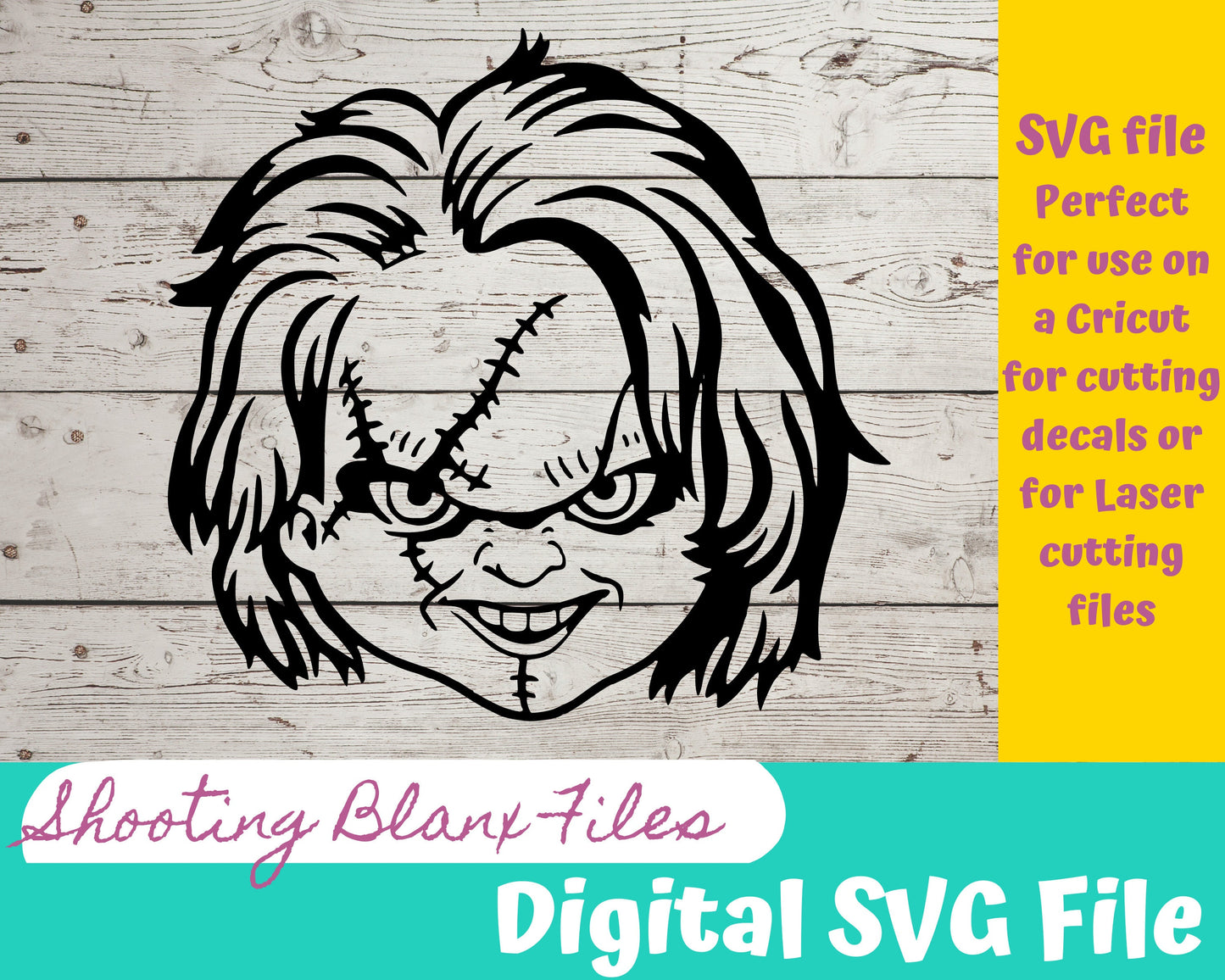 Bride of a evil doll SVG file perfect for Cricut, Cameo, or Silhouette also for laser engraving Glowforge, Scary, Halloween, Tiffany